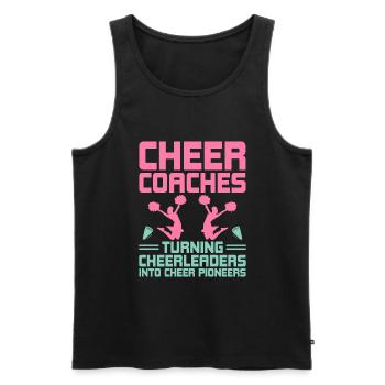 Cheerleading Coach Cheer Coach Cheerleader Cheer T - Men's Premium Organic Tank Top - black - Front - AI Model Male 178 light (178cm)