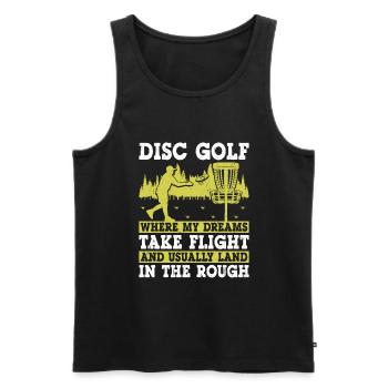Disc Golf Player Disc Golfer Frisbee Player Par Pu - Débardeur bio Premium Homme - noir - Devant - Michal (187cm)