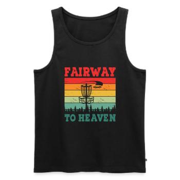 Disc Golf Player Disc Golfer Frisbee Player Par Pu - Men's Premium Organic Tank Top - black - Front - AI Model Male 178 light (178cm)
