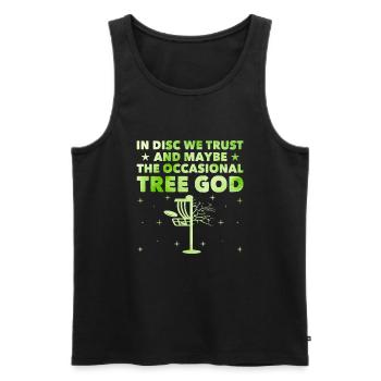 Disc Golf Player Disc Golfer Frisbee Player Par Pu - Männer Premium Bio Tank Top - Schwarz - Vorne - Michal (187cm)