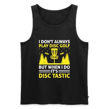 Disc Golf Player Disc Golfer Frisbee Player Par Pu - Men's Premium Organic Tank Top - black - Front - Michal (187cm)