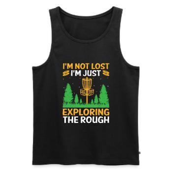 Disc Golf Player Disc Golfer Frisbee Player Par Pu - Männer Premium Bio Tank Top - Schwarz - Vorne - Michal (187cm)