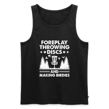 Disc Golf Player Disc Golfer Frisbee Player Par Pu - Männer Premium Bio Tank Top - Schwarz - Vorne - Michal (187cm)