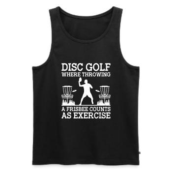 Disc Golf Player Disc Golfer Frisbee Player Par Pu - Männer Premium Bio Tank Top - Schwarz - Vorne - Michal (187cm)