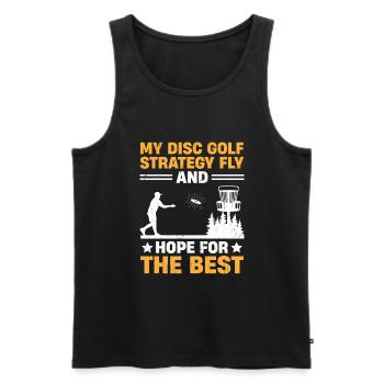 Disc Golf Player Disc Golfer Frisbee Player Par Pu - Men's Premium Organic Tank Top - black - Front - Michal (187cm)