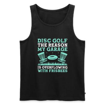 Disc Golf Player Disc Golfer Frisbee Player Par Pu - Débardeur bio Premium Homme - noir - Devant - Michal (187cm)
