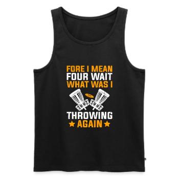 Disc Golf Player Disc Golfer Frisbee Player Par Pu - Men's Premium Organic Tank Top - black - Front - Michal (187cm)