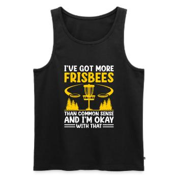 Disc Golf Player Disc Golfer Frisbee Player Par Pu - Männer Premium Bio Tank Top - Schwarz - Vorne - Michal (187cm)