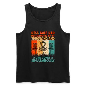 Disc Golf Player Disc Golfer Frisbee Player Par Pu - Men's Premium Organic Tank Top - black - Front - Michal (187cm)