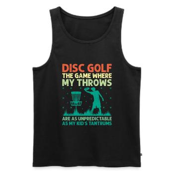Disc Golf Player Disc Golfer Frisbee Player Par Pu - Männer Premium Bio Tank Top - Schwarz - Vorne - Michal (187cm)