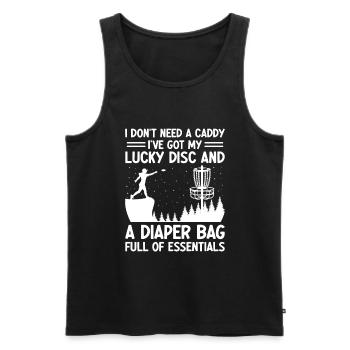 Disc Golf Player Disc Golfer Frisbee Player Par Pu - Männer Premium Bio Tank Top - Schwarz - Vorne - Michal (187cm)