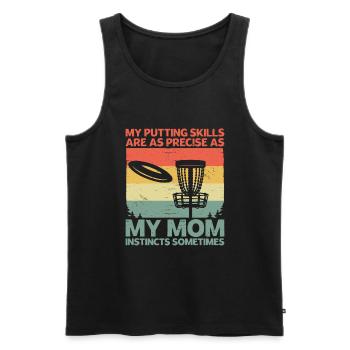 Disc Golf Player Disc Golfer Frisbee Player Par Pu - Männer Premium Bio Tank Top - Schwarz - Vorne - Michal (187cm)