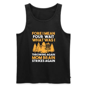 Disc Golf Player Disc Golfer Frisbee Player Par Pu - Men's Premium Organic Tank Top - black - Front - Michal (187cm)