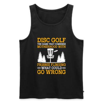 Disc Golf Player Disc Golfer Frisbee Player Par Pu - Men's Premium Organic Tank Top - black - Front - Michal (187cm)