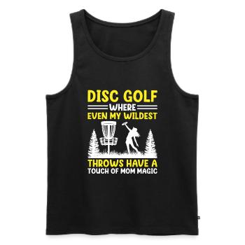 Disc Golf Player Disc Golfer Frisbee Player Par Pu - Débardeur bio Premium Homme - noir - Devant - AI Model Male 178 light (178cm)