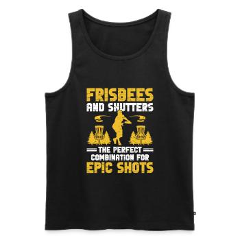 Disc Golf Player Disc Golfer Frisbee Player Par Pu - Männer Premium Bio Tank Top - Schwarz - Vorne - Michal (187cm)