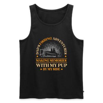 Propriétaires de chiens de pêche Amoureux des chiens Entonnoir de pêche parfait - Débardeur bio Premium Homme - noir - Devant - Michal (187cm)