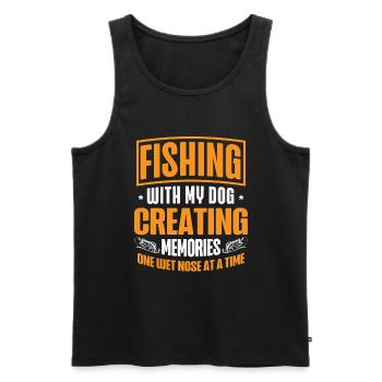 Angeln Hundebesitzer Hundeliebhaber Perfect Fishing Funn - Männer Premium Bio Tank Top - Schwarz - Vorne - AI Model Male 178 light (178cm)