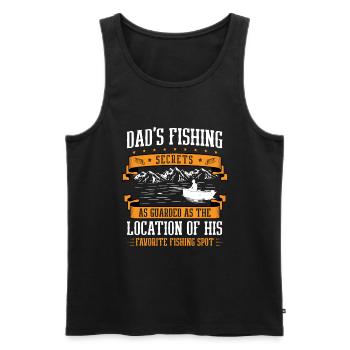 Pêche Papa Papa Pêcheur Childern Drôle Poisson Alors - Débardeur bio Premium Homme - noir - Devant - Michal (187cm)