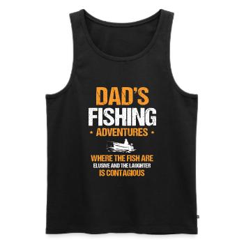 Pêche Papa Papa Pêcheur Childern Drôle Poisson Alors - Débardeur bio Premium Homme - noir - Devant - Michal (187cm)
