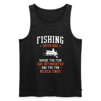 Pêche Papa Papa Pêcheur Childern Drôle Poisson Alors - Débardeur bio Premium Homme - noir - Devant - Michal (187cm)
