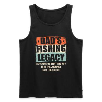 Pêche Papa Papa Pêcheur Childern Drôle Poisson Alors - Débardeur bio Premium Homme - noir - Devant - Michal (187cm)