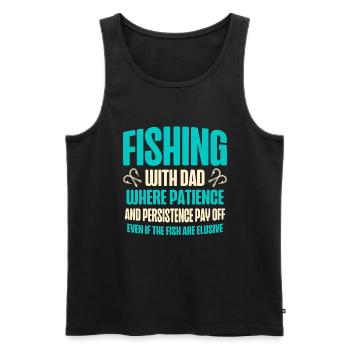 Pêche Oncle Pêcheur Oncles Drôle Poisson Parfait - Débardeur bio Premium Homme - noir - Devant - Michal (187cm)