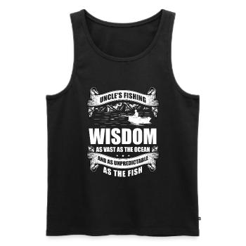 Fishing Uncle Fisherman Uncles Funny Fish Perfect - Men's Premium Organic Tank Top - black - Front - AI Model Male 178 light (178cm)