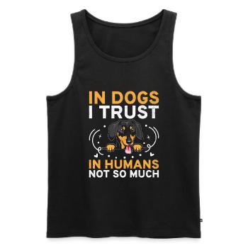 Dresseur de chiens Formation de chiens Chiens Soins pour animaux de compagnie Pr - Débardeur bio Premium Homme - noir - Devant - Michal (187cm)