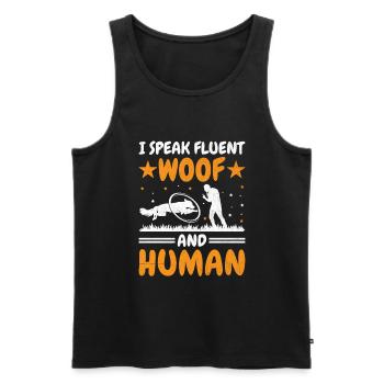 Dresseur de chiens Formation de chiens Chiens Soins pour animaux de compagnie Pr - Débardeur bio Premium Homme - noir - Devant - Michal (187cm)