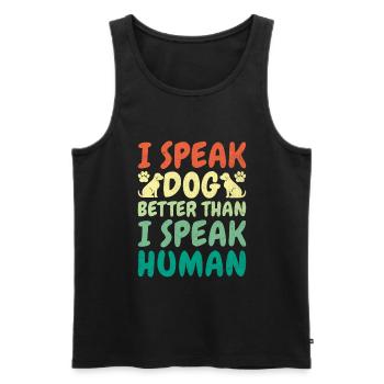 Dresseur de chiens Dressage de chiens Dressage de chiens Soins aux animaux de compagnie Pr - Débardeur bio Premium Homme - noir - Devant - Michal (187cm)