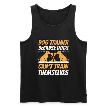 Dresseur de chiens Formation de chiens Chiens Soins pour animaux de compagnie Pr - Débardeur bio Premium Homme - noir - Devant - Michal (187cm)