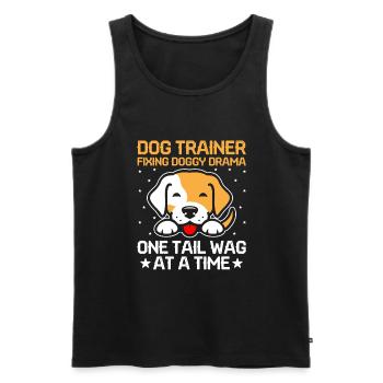 Dog Trainer Dog Training Training Dogs Pet Care Pr - Men's Premium Organic Tank Top - black - Front - Michal (187cm)