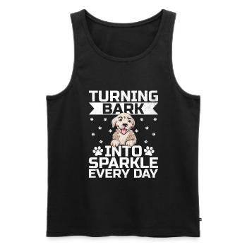 Dresseur de chiens Formation de chiens Chiens Soins pour animaux de compagnie Pr - Débardeur bio Premium Homme - noir - Devant - Michal (187cm)