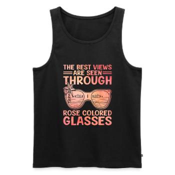 Fotturer Fjellklatring Trekking Natur Friluftsliv Alkohol - Premium økologisk Tanktop for menn - svart - Foran - AI Model Male 178 light (178cm)
