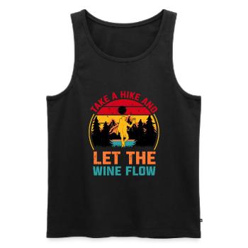 Wandern Wanderer Natur Trekking Outdoor Bergsteigerin - Männer Premium Bio Tank Top - Schwarz - Vorne - Michal (187cm)