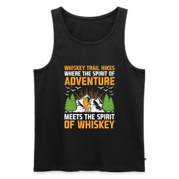 Wandern Wanderer Natur Trekking Outdoor Bergsteigerin - Männer Premium Bio Tank Top - Schwarz - Vorne - Michal (187cm)