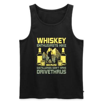 Hiking Hiker Nature Trekking Outdoor Mountaineerin - Men's Premium Organic Tank Top - black - Front - AI Model Male 178 light (178cm)