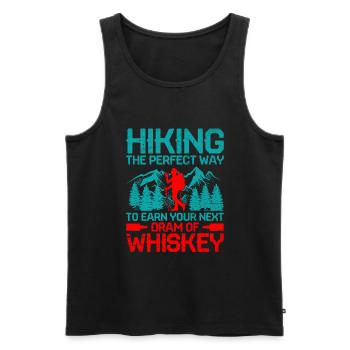 Hiking Hiker Nature Trekking Outdoor Mountaineerin - Men's Premium Organic Tank Top - black - Front - Michal (187cm)