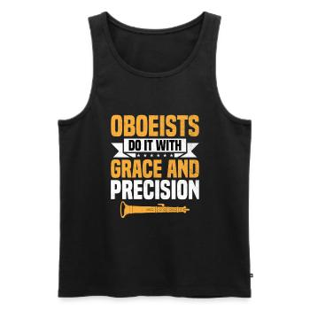 Oboe Player Oboe Basoonist Marching Band Instrumen - Men's Premium Organic Tank Top - black - Front - Michal (187cm)