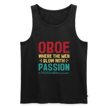 Joueur de hautbois Hautbois Basoonist Marching Band Instrumen - Débardeur bio Premium Homme - noir - Devant - Michal (187cm)