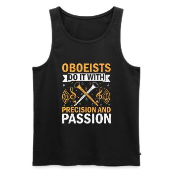 Joueur de hautbois Hautbois Basoonist Marching Band Instrumen - Débardeur bio Premium Homme - noir - Devant - Michal (187cm)
