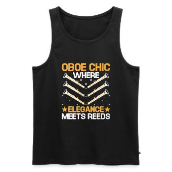 Oboe Player Oboe Basoonist Marching Band Instrumen - Men's Premium Organic Tank Top - black - Front - Michal (187cm)