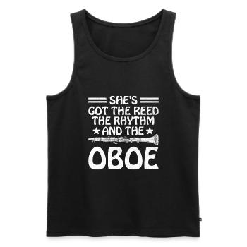 Oboe Player Oboe Basoonist Marching Band Instrumen - Men's Premium Organic Tank Top - black - Front - Michal (187cm)