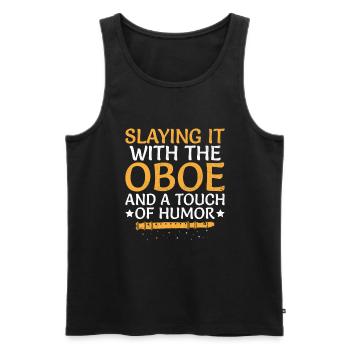 Oboe Player Oboe Basoonist Marching Band Instrumen - Men's Premium Organic Tank Top - black - Front - Michal (187cm)