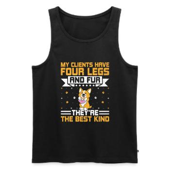 Pet Sitter Pet Sitting Dog and Cat Sitters Dog Wal - Men's Premium Organic Tank Top - black - Front - AI Model Male 178 light (178cm)