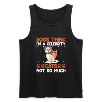 Pet Sitter Pet Sitting Chien et Cat Sitters Chien Wal - Débardeur bio Premium Homme - noir - Devant - Michal (187cm)