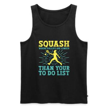Squashspieler Squash-Tennisspieler Raquetball-Spor - Männer Premium Bio Tank Top - Schwarz - Vorne - Michal (187cm)