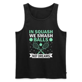 Squashspieler Squash-Tennisspieler Raquetball-Spor - Männer Premium Bio Tank Top - Schwarz - Vorne - Michal (187cm)