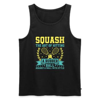 Squashspieler Squash-Tennisspieler Raquetball-Spor - Männer Premium Bio Tank Top - Schwarz - Vorne - Michal (187cm)